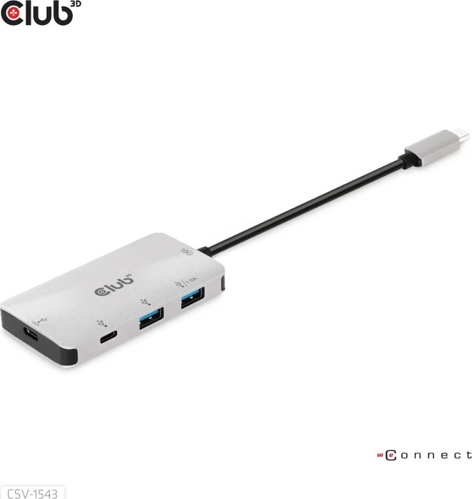 Club 3D PD Charging USB-Hub, 2x USB-C 3.1, 2x USB-A 3.1, USB-C 3.1 [Stecker]