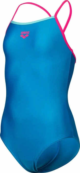 Arena Lightdrop-Back Badeanzug blue china/freak rose/water (Junior)