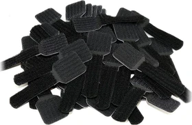 LABEL THE CABLE LTC Wall Klett-Kabelhalter, schwarz, 50er-Pack