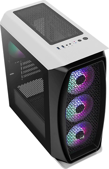 AeroCool Aero One Mini Frost, weiß, Glasfenster