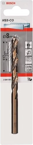 Bosch Professional HSS-Co Spiralbohrer, 8x75x117mm, 1 Stück
