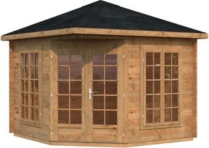 Palmako Melanie 7m² Gartenhaus hellbraun tauchgrundiert