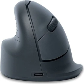 R-Go HE Basic Mouse Vertikale kabellose Maus mittel, grau, Linkshänder, Bluetooth (RGOHEBAMLWL)
