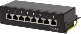 LogiLink Desktop Patchpanel Cat6a, für Tisch/Wand, 8-Port, schwarz