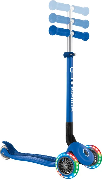 Globber Primo Foldable Lights Kickboard navy blue