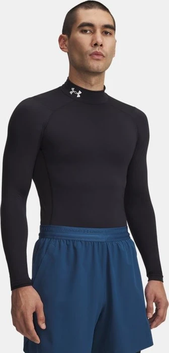 Under Armour ColdGear Kompressionsshirt langarm schwarz/weiß (Herren)