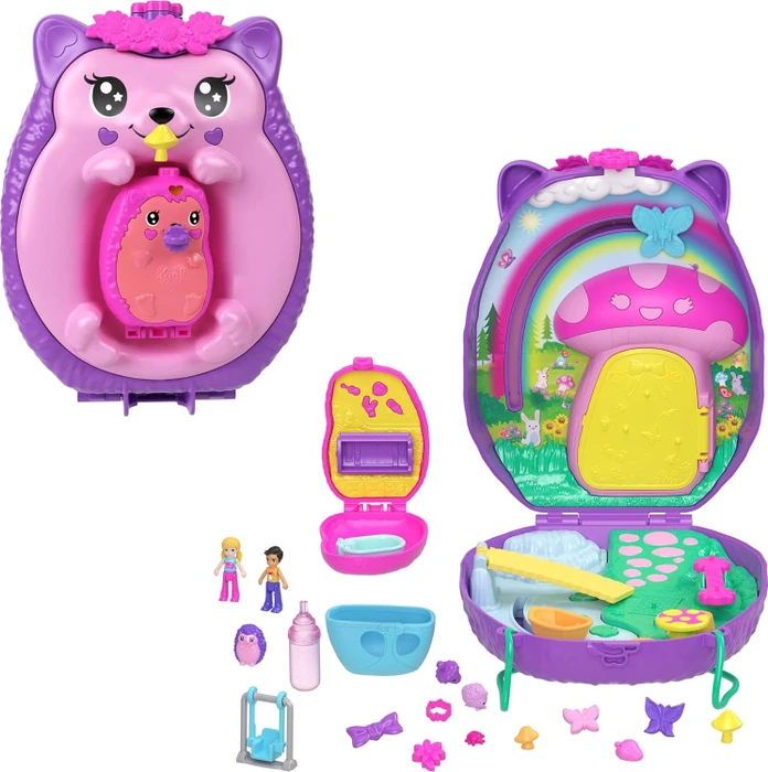 Mattel Polly Pocket - Mama & Baby Igel Schatulle