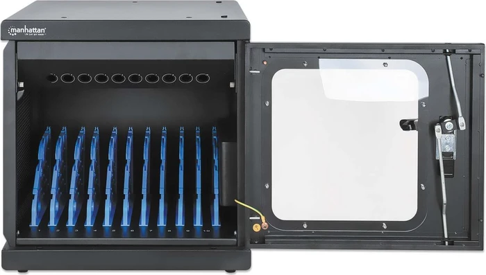 Manhattan Mobiler Ladeschrank, Notebook, Tablet und Smartphone, 10 Geräte bis 16", versperrbar