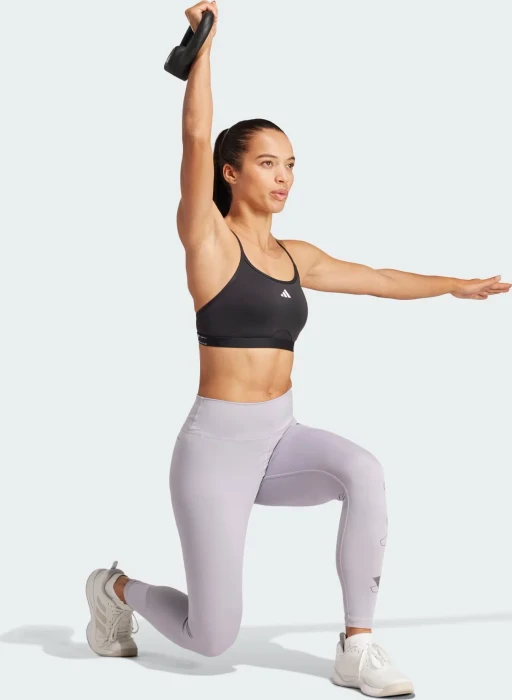 adidas Aeroreact Training 3-Streifen Sport-BH schwarz (Damen)