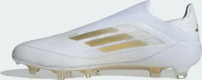 adidas F50 Elite Laceless FG cloud white/gold metallic