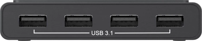 Wentronic Goobay schwarz USB-Hub, 4x USB-A 3.1, USB-C 3.1 [Buchse]