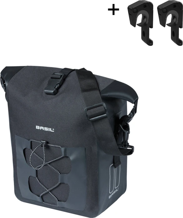 Basil Navigator Waterproof M MIK Hooks Gepäcktasche schwarz