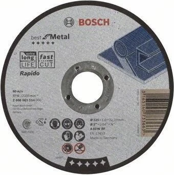 Bosch Professional A60WBF Best for Metal Trennscheibe, 125x1x22.23mm, 1 Stück