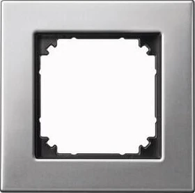Merten System M M-Plan-Metallrahmen 1fach, platinsilber
