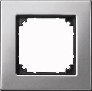 Merten System M M-Plan-Metallrahmen 1fach, platinsilber