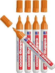 edding 3000 Permanentmarker orange, 5er-Pack