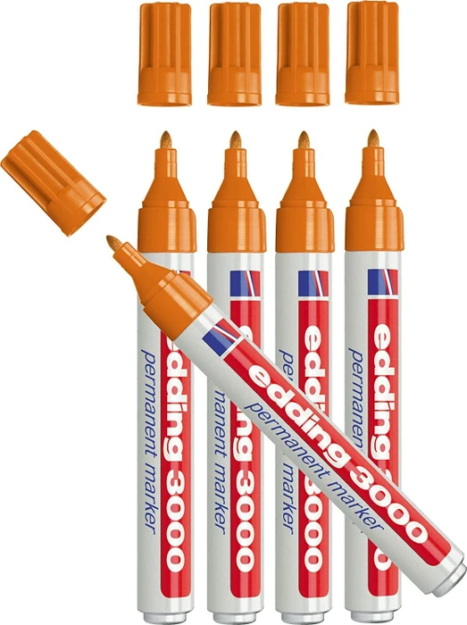 edding 3000 Permanentmarker orange, 5er-Pack