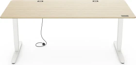 Yaasa Desk Pro elektrisch höhenverstellbarer Sitz-Steh-Schreibtisch 180x80cm Bambus/weiß