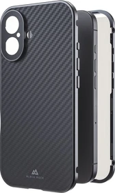 Black Rock 360° Glass Case für Apple iPhone 16 Carbon