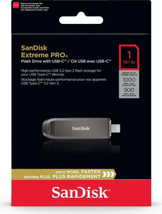SanDisk Extreme PRO USB-C 1TB, USB-C, USB 3.2 Gen 2×1