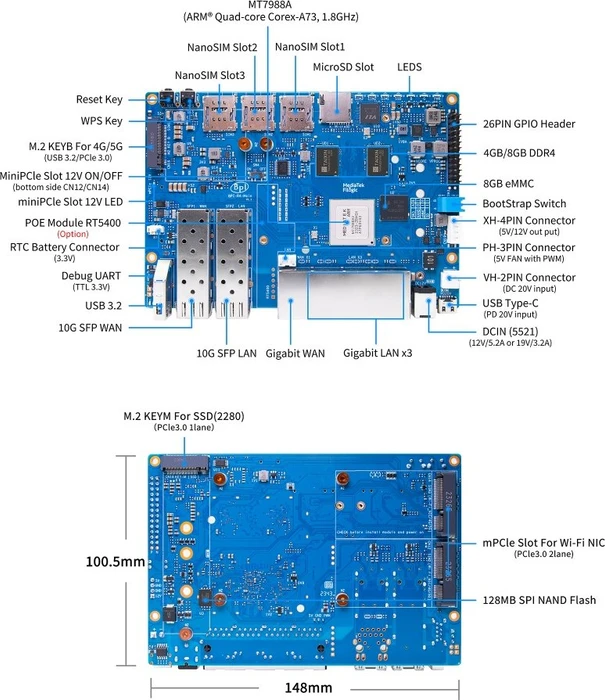 Banana Pi R4 Router Board