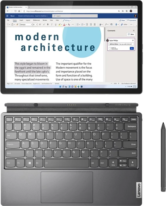 Lenovo IdeaPad Duet 5 12IAU7, Storm Grey, Core i5-1235U, 16GB RAM, 512GB