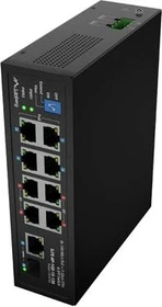 Lanberg ILFE Railmount Switch, 9x RJ-45, 1x SFP, 120W PoE++ (ILFE-8P-1GE-1S-120)