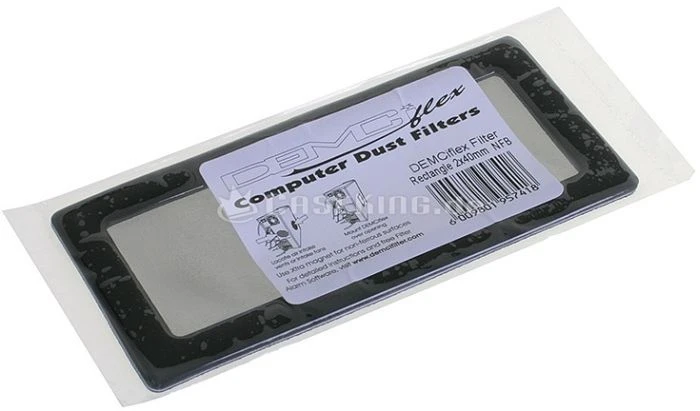 DEMCiflex Staubfilter 2x 40mm quadratisch schwarz/schwarz
