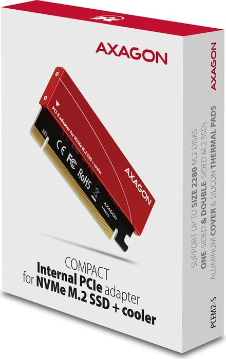 Axagon PCIe -> M.2 PCIe, PCIe 3.0 x16