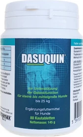 Ecuphar Dasuquin S-M Kautabletten für kleine/mittelgroße Hunde bis 25kg, 80 Stück