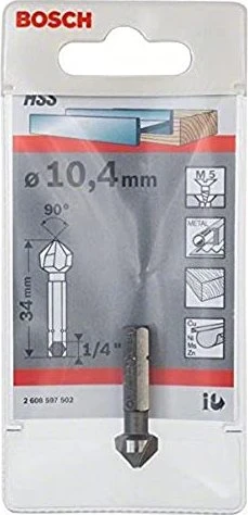 Bosch Professional HSS Kegelsenker, 10.4x34mm, 1 Stück