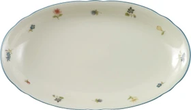 Seltmann Weiden Marie-Luise Streublume Rand 30308 Beilagenplatte 23.4x13.8cm blauer