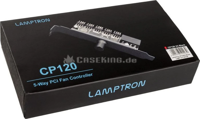 Lamptron CP120 V2, PCI-Slotblende, Lüftersteuerung, 1-Kanal, schwarz