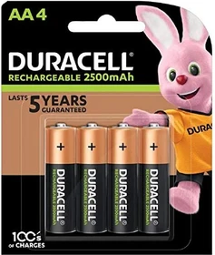 Duracell Rechargeable Mignon AA 2500mAh, 4er-Pack