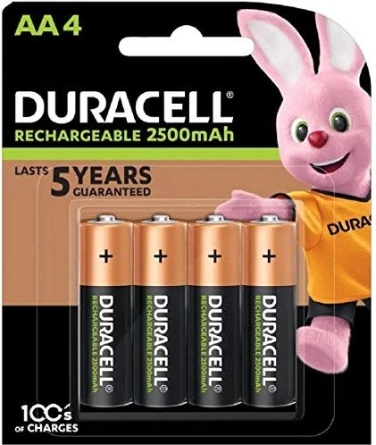 Duracell Rechargeable Mignon AA 2500mAh, 4er-Pack