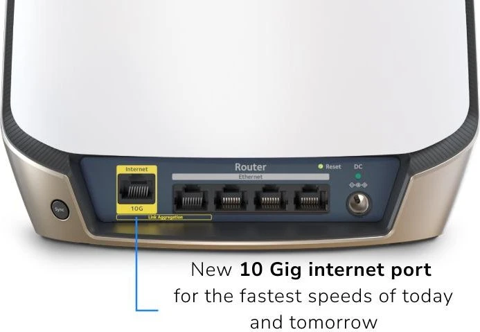 Netgear Orbi Wi-Fi 6, 860 Serie RBK862S, AX6000, Router und Repeater Set, 2er-Bundle
