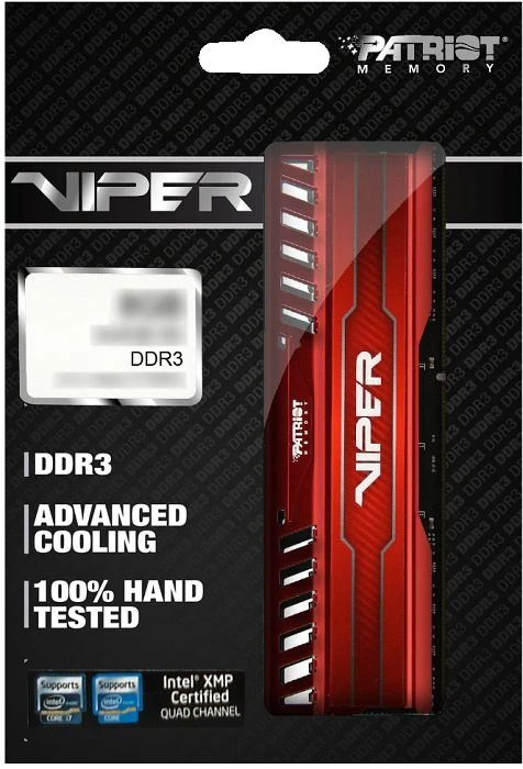 Patriot Viper 3 rot UDIMM 8GB Kit, DDR3-1866, CL9-10-9-27