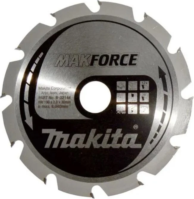 Makita MakForce Kreissägeblatt 12Z, 190x2x30mm, 1 Stück