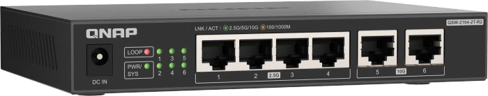 QNAP QSW-2100 Desktop 2.5G Switch, 6x RJ-45