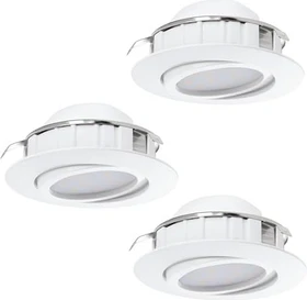 Eglo Pineda rund 8.4cm 6W 3000K Einbauleuchte weiß, 3 Stück