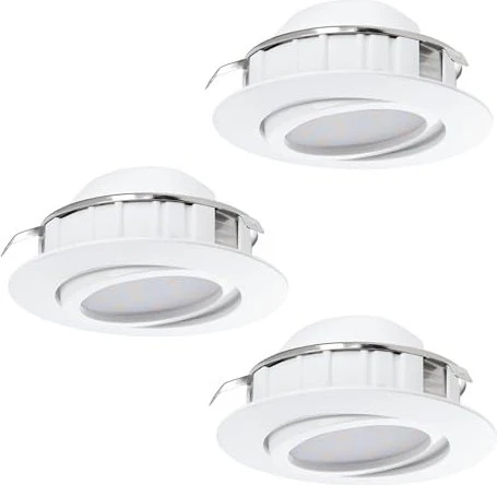 Eglo Pineda rund 8.4cm 6W 3000K Einbauleuchte weiß, 3 Stück