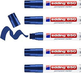 edding 850 Permanentmarker blau, 5er-Pack