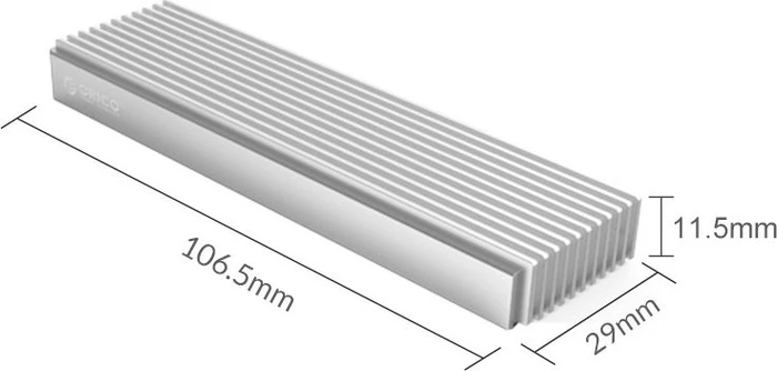 Orico NVMe M.2 SSD Enclosure, silber, USB-C 3.1