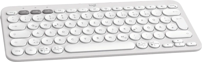 Logitech K380s Pebble Keys 2, weiß, Logi Bolt, USB/Bluetooth, DE