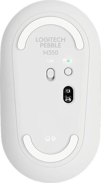 Logitech M350 Pebble Wireless Mouse Off-White, USB/Bluetooth
