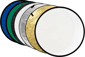 Godox Collapsible 7-in-1 Reflector Disc Gold, Silber, Schwarz, Weiß, Transluzent, Blau, Grün RFT-10 110cm