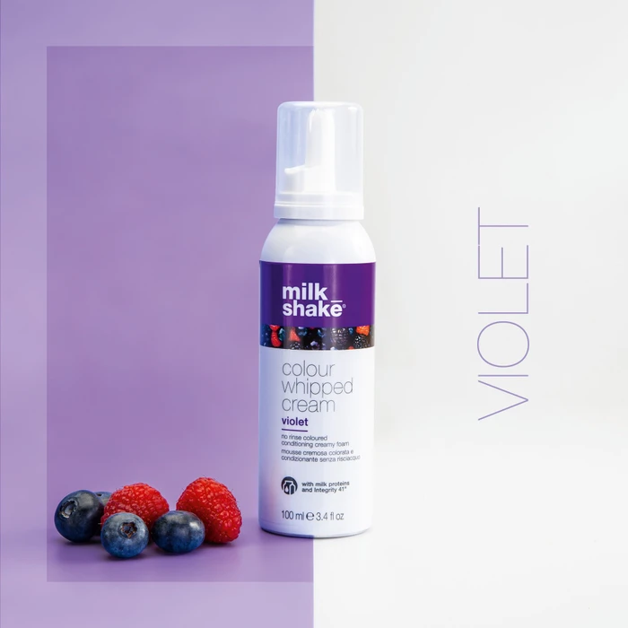 Milk Shake Colour Whipped Cream temporäre Haarfarbe Schaum violet, 100ml