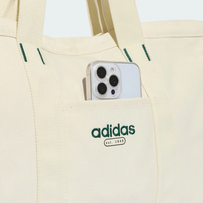 adidas Canvas Shopper ivory/collegiate green
