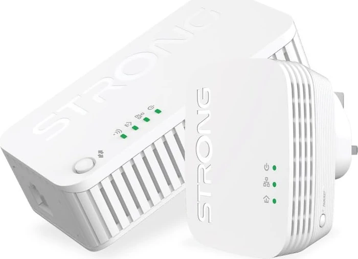 Strong Powerline 1000 Duo Wi-Fi Mini, UK-Version, Powerline/WLAN-Access Point und Powerline-Adapter Set, 2er-Bundle