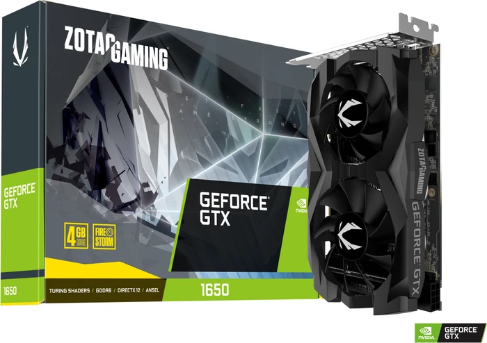Zotac Gaming GeForce GTX 1650, 4GB GDDR6, HDMI, 3x DP